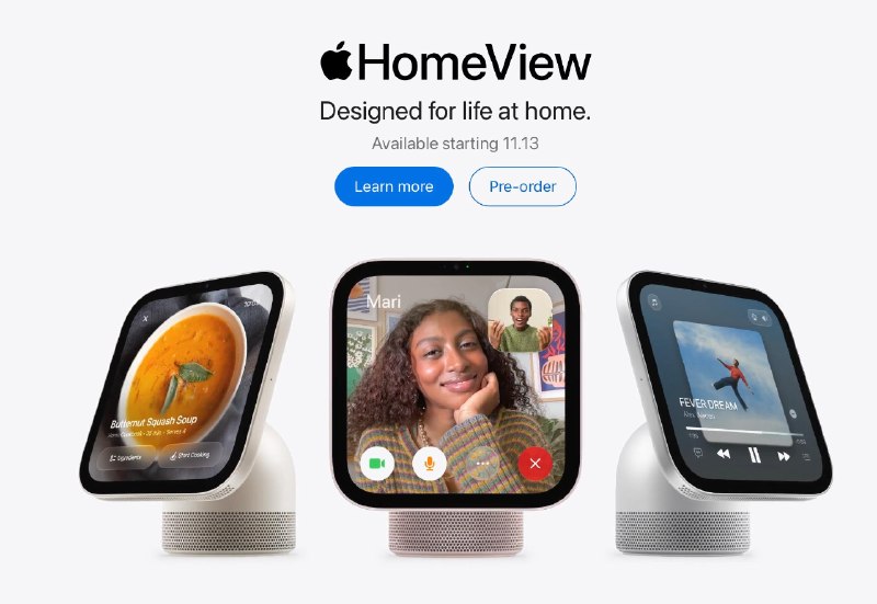 Apple 发布新款Apple TV、HomePod Mini 2以及搭载屏幕的HomeView• Apple TV 售价$299，搭载A19芯片，支持Siri AI，遥控器支持Find My功能