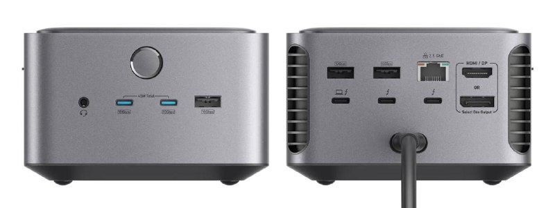 安克发布首款 Thunderbolt 5 扩展坞，内置电源该扩展坞还具有可调节的环境照明和一个散热风扇，因此不会导致过热