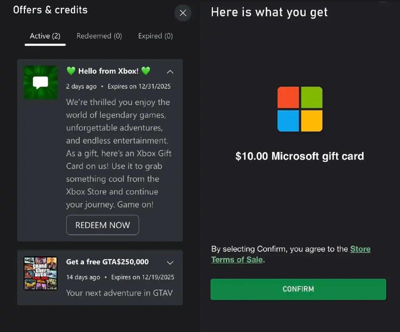 微软悄悄向部分Xbox用户发放$10礼品卡据多位Xbox用户反映（通过Reddit平台），他们账户中直接收到了免费数字版Xbox礼品卡