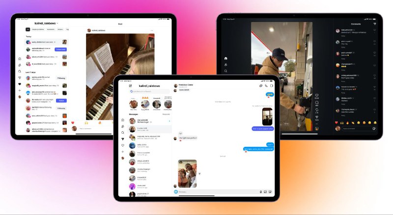 Instagram推出官方iPad应用，已上架App StoreInstagram正式推出了官方的iPadOS版本app，该应用有feed、stories以及大多数的功能