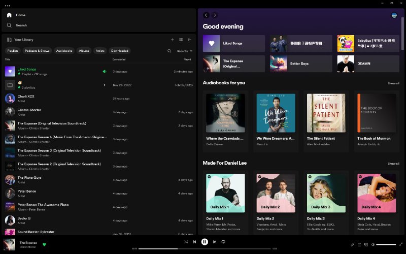 Spotify 桌面端似乎又换 UI 了，资源库被放到左边，还能够展开via Danielbility🗒 标签: #Spotify📢 频道: @GodlyNews1🤖 投稿: @GodlyNewsBot