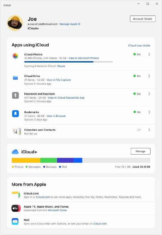 Windows版iCloud重新设计，Apple Music和Apple TV推出正式版从今天开始，Windows上的Apple Music和Apple TV应用程序不再处于预览状态