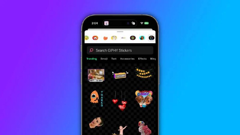 GIPHY发布适用于iOS 17的贴纸扩展今天，GIPHY在使用iMessage、Telegram、WhatsApp或您喜欢的消息应用时，将在iOS 17上添加一个贴纸扩展