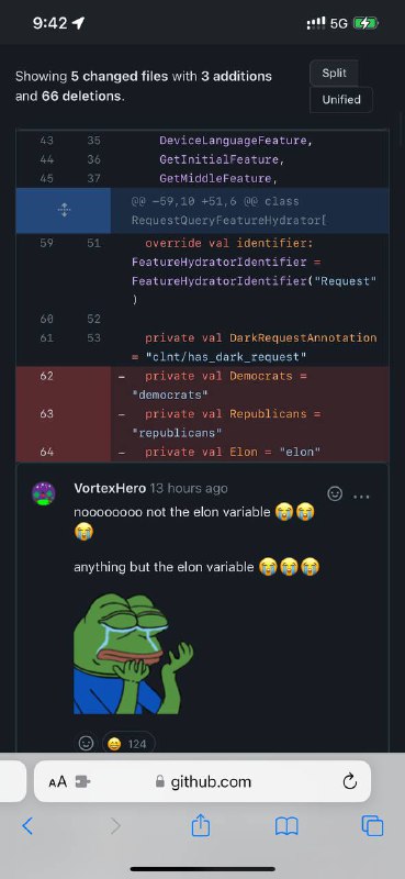 为什么 Elon能超越奥巴马 ，因为我们有Elon 变量🏖员工初次上传代码的时候，忘记把老板这段删除了，被群众发现了🗒 标签: #Twitter #开源📢 频道: @GodlyNews1🤖 投稿: @GodlyNewsBot