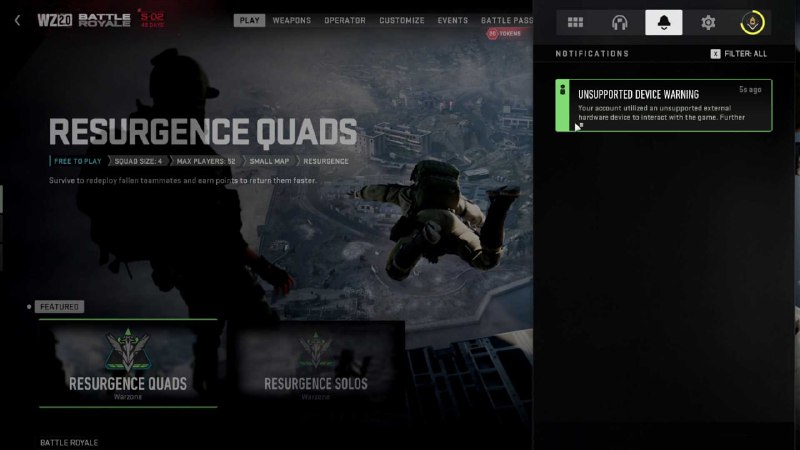 COD 官方宣布加强打击硬件外挂，将检测非法第三方硬件，这些硬件可以使鼠标和键盘用户获得瞄准辅助和减少控制器后坐力的好处🗒 标签: #COD 📢 频道: @GodlyNews1🤖 投稿: @Godlynewsbot