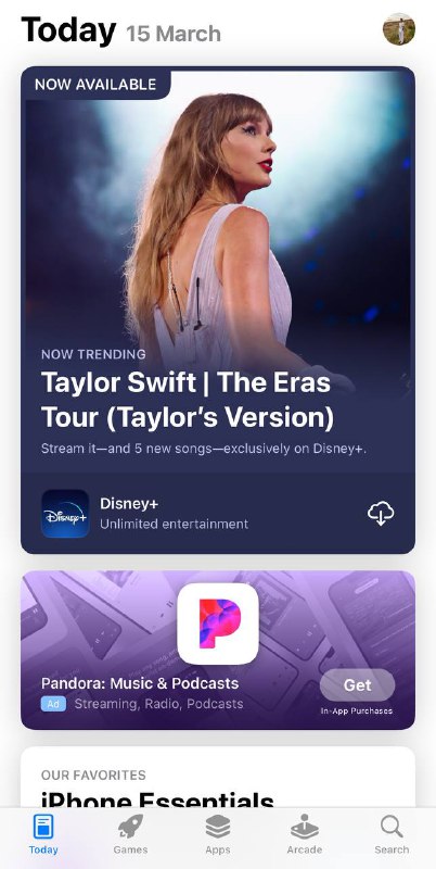AppStore 首页也被占领了，Disney 砸了多少钱🤪🗒 标签: #Disney 📢 频道: @GodlyNews1🤖 投稿: @GodlyNewsBot