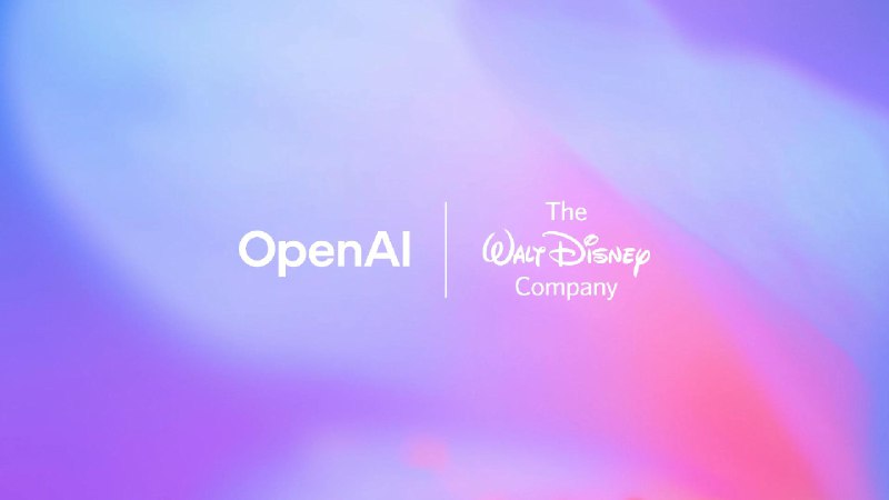 OpenAI与 Disney 达成协议 ，Sora 获得角色授权以下是OpenAI官方公告中提供的简要： • 作为为期三年的授权协议的一部分，Sora 将能够生成简短的、由用户提示的社交视频，供粉丝观看和分享，内容涵盖超过 200 个迪士尼、漫威、皮克斯和星球大战的角色