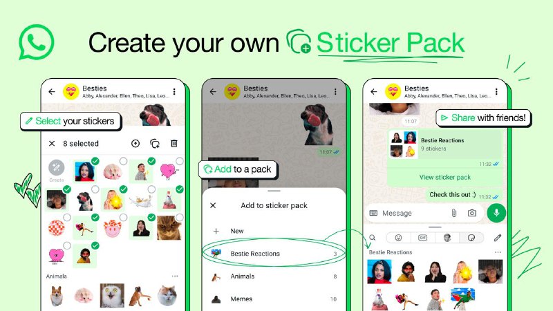 WhatsApp 现在允许用户创建自己的贴纸包WhatsApp 已经有一个创建和保存自定义贴纸的选项