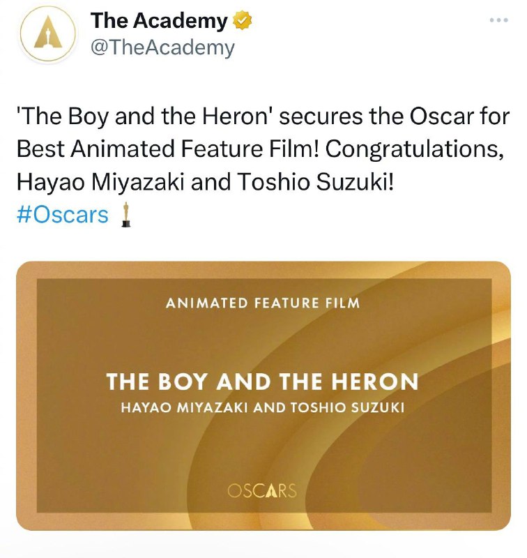 宫崎骏《你想活出怎样的人生》获得奥斯卡最佳动画长片！同时，内地中文海报放出确定引进！档期待定