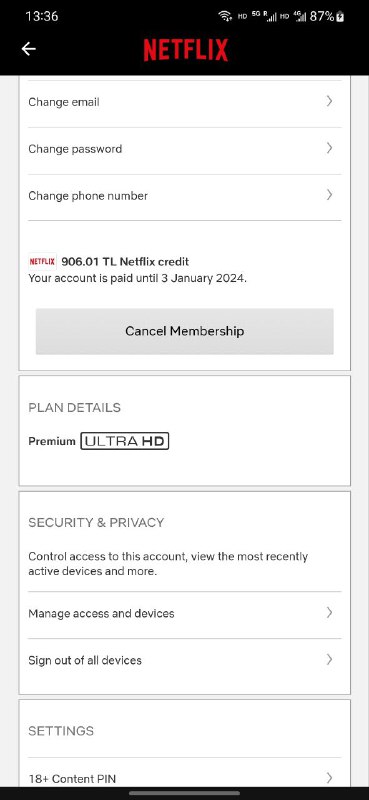 部分用户反馈，Netflix 网页端查看账单历史的入口消失了在移动端，与账单有关的内容完全消失了现在要查看账单历史只能去 netflix.com/BillingActivityvia Danielbility🗒 标签: #Netflix📢 频道: @GodlyNews1🤖 投稿: @GodlyNewsBot