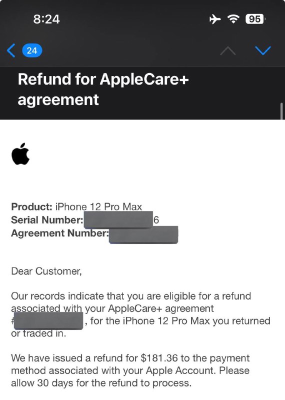 iPhone用户在苹果以旧换新多年后仍能获得AppleCare+退款全球各地的苹果用户报告称，他们收到了多年前购买并且已经交易的 iPhone 的 AppleCare+退款