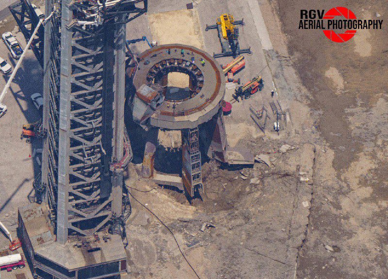 Starship IFT-1 vs IFT-2 发射后的发射台比对