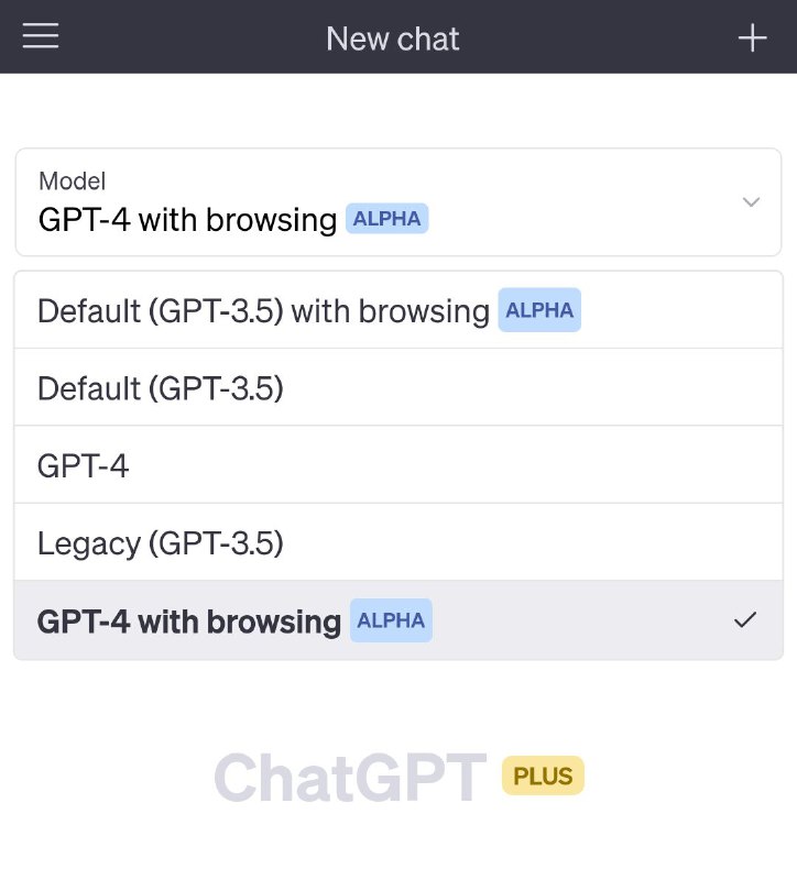 GPT-4 with Browsing 回归via Sandboxcn🗒 标签: #OpenAI #ChatGPT 📢 频道: @GodlyNews1🤖 投稿: @Godlynewsbot