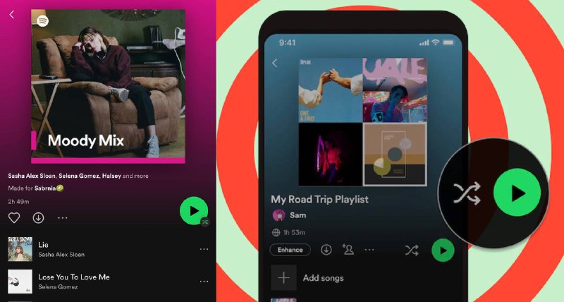 #Spotify #Premium官方正在为Premium用户推出随机和顺序播放的独立按钮，因此您的收听方式将有更多选择这个新的改变将允许你在播放列表和专辑的顶部选择你喜欢的模式，以你想要的方式听