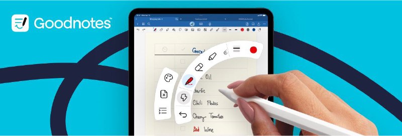 Goodnotes 的 iPad 版本更新了，现在支持 Apple Pencil Pro正如 Goodnotes 开发者所宣布的，该应用的最新版本新增了对 Apple Pencil Pro 的支持