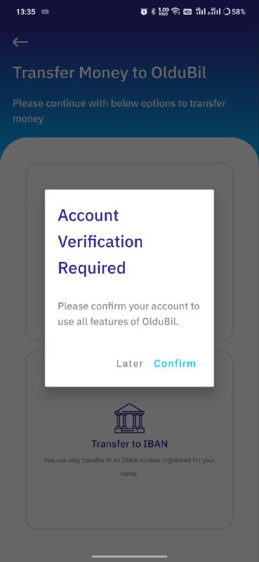 投稿人选错入口，OlduBil 现在入金好像要强制验证唉via 风 🅥🗒 标签: #OlduBil #入金📢 频道: @GodlyNews1🤖 投稿: @GodlyNewsBot