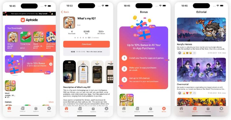 Aptoide 的 iOS 游戏商店将于周四上线，已有两万人在等待名单上Aptoide，这个受欢迎的安卓设备 Google Play 替代品，正在欧盟推出一个第三方 iOS 应用商店——这是自欧盟《数字市场法案》生效以来，首个完全专注于游戏的应用商店