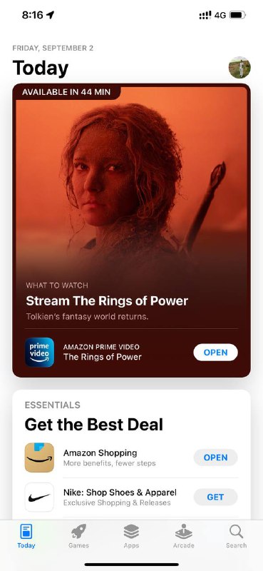 #Amazon“The Rings of Power”即将在Prime Video 上线亚马逊Prime Video将在今天北京时间早上9点上线“The Rings of Power”，其将是有史以来最昂贵的电视剧关注频道: @GodlyNews1投稿机器人: @GodlyNewsBot