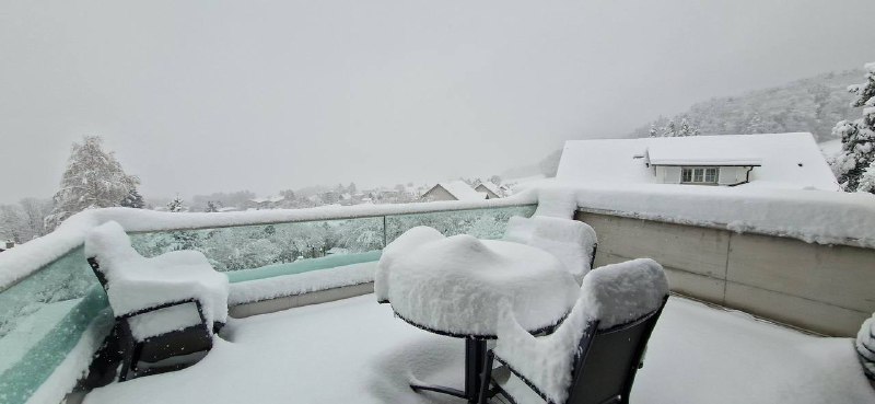 一位X用户称：自2010年以来，欧洲还没有见过这样的积雪——60%被白色的积雪覆盖!❄️