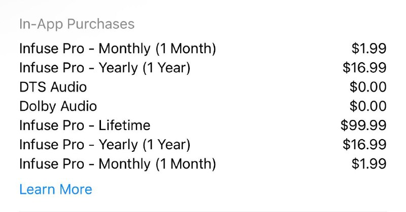 美区Infuse Pro年度订阅由$12.99涨价至$16.99🗒 标签: #Infuse #Emby📢 频道: @GodlyNews1🤖 投稿: @GodlyNewsBot