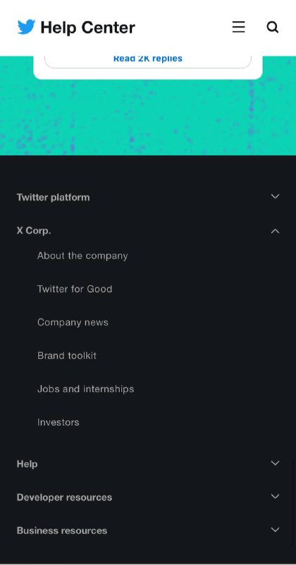 Twitter 帮助中心出现了 X Corp.的字样Twitter 与 X Corp. 合并　拟成为微信式“万能 App”的第一步🗒 标签: #Twitter #X📢 频道: @GodlyNews1🤖 投稿: @Godlynewsbot