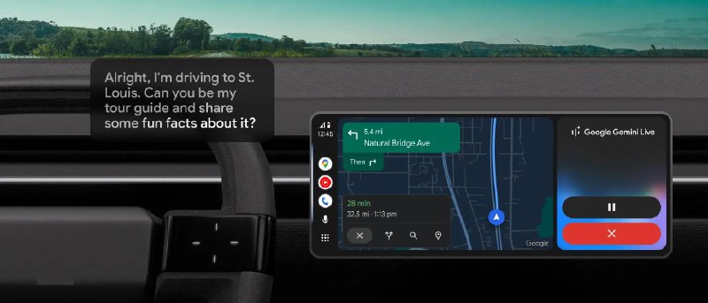 Gemini 现在可在Android Auto上使用Android Auto是 Google 推出的 车载投屏与助手系统从今天起，谷歌开始向 Android Auto 用户推出其 Gemini AI 助手，让司机可以使用一个“真正的对话式”语音助手，帮助导航、发信息和处理各种事务