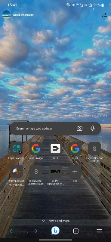 移动端的 Edge 也有 New Bing 的按钮了via Danielbility🗒 标签: #Edge #Bing📢 频道: @GodlyNews1🤖 投稿: @GodlyNewsBot