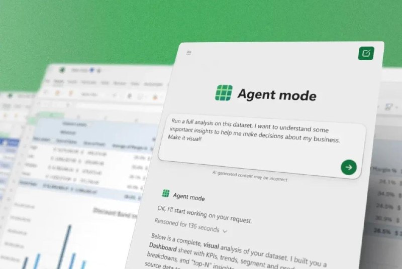 微软推出“vibe working”，支持Word、Excel 和 PowerPoint微软已将这些新的 Copilot 功能设为 Microsoft 365 Copilot 和 Microsoft 365 Premium 订阅用户的默认体验，且这些功能同样适用于 Microsoft 365 个人版和家庭版