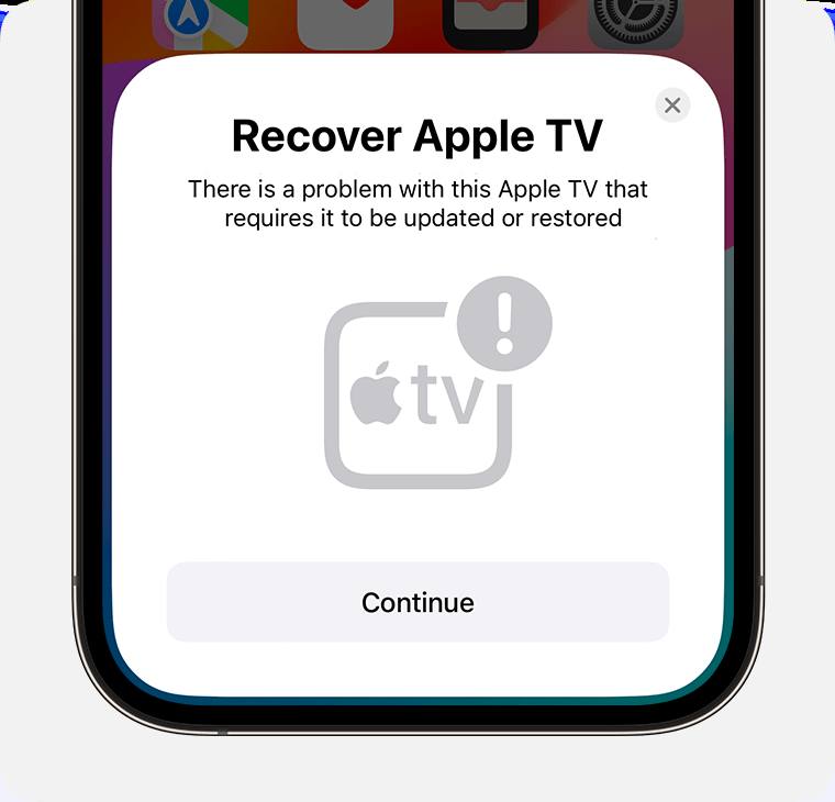 Apple TV支持通过iPhone 恢复出厂设置，需同时升级至iOS 17和TvOS 17