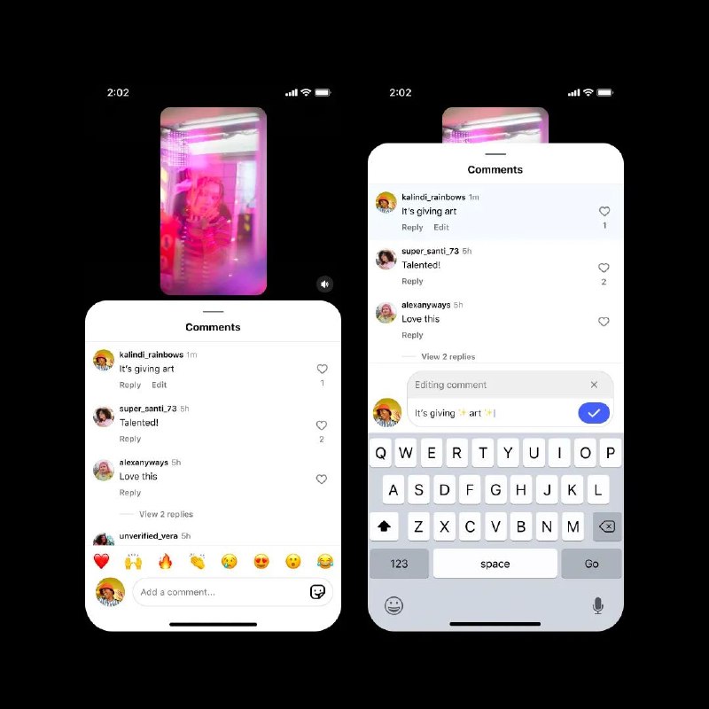 Instagram 支持编辑自己发布的评论了Instagram 在周四表示，用户现在可以在发布后 15 分钟内编辑评论（无限次数），这应该能留给你充足时间来纠正错误