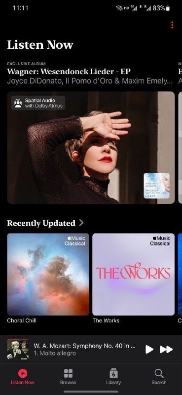 Android 版 Apple Music Classical 获得更新，支持了暗黑模式