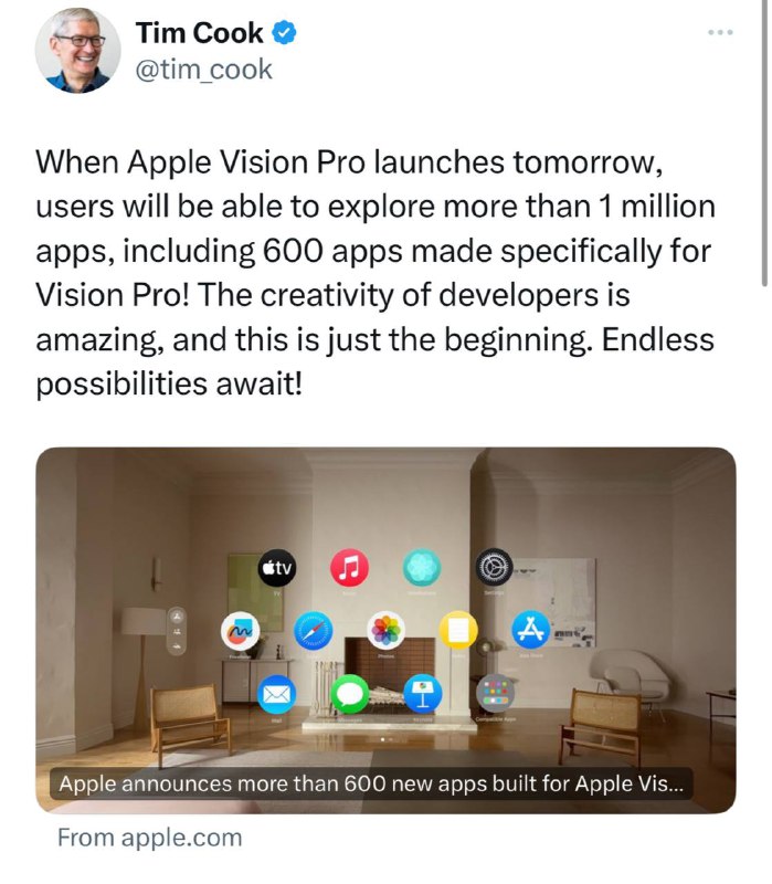 即使没有Netflix和YouTube，苹果的Vision Pro在推出时也拥有超过600个应用程序苹果公司终于公布了有多少应用程序将在Vision Pro发布时支持