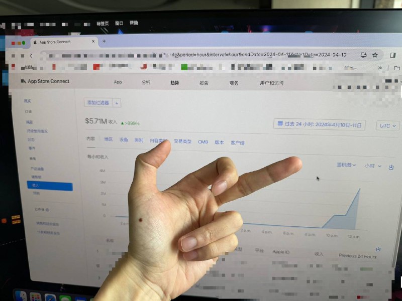 多位开发者在X上发文表示，AppStore Connect 前端的『收入统计』疑似出错，一夜之间