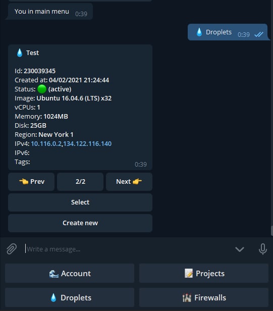 找到了一个可以监控DigitalOcean账户信息并修改配置的库,内置的功能挺多,还支持Docker.Github: DigitalOceanTelegramBot注: 此为第三方开发者撰写,如您对隐私安全有顾虑,我的建议是 别用.找到了一个可以监控DigitalOcean账户信息并修改配置的库,内置的功能挺多,还支持Docker.Github: DigitalOceanTelegramBot注: 此为第三方开发者撰写,如您对隐私安全有顾虑,我的建议是 别用.