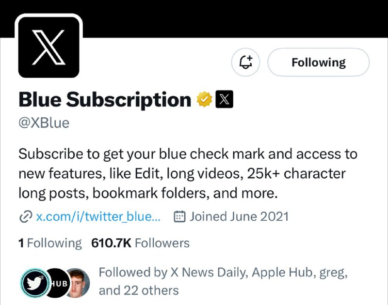 Twitter blue 已更名为 XBlue🗒 标签: #Twitter📢 频道: @GodlyNews1🤖 投稿: @GodlyNewsBot