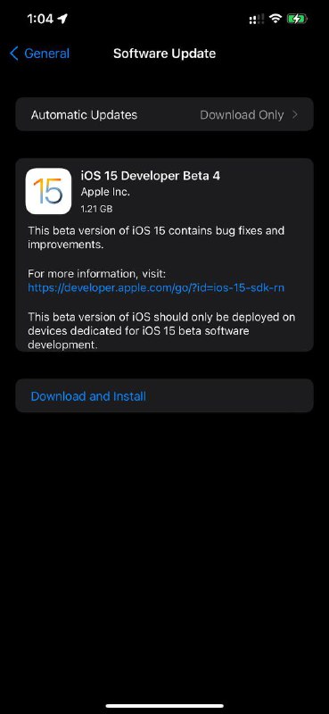 iOS 15 Beta4来啦，冲啊！
