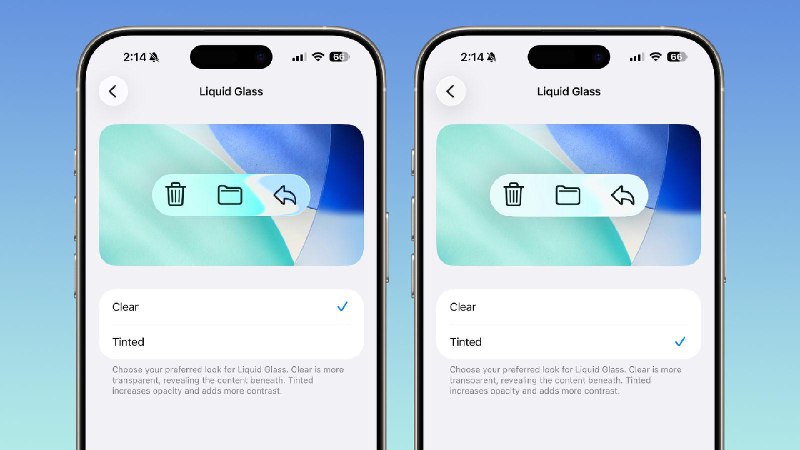 iOS 26.1 beta 4新增「液态玻璃」透明度开关，关闭「锁屏滑动打开相机」现在用户可在“设置-显示与亮度- Liquid Glass中切换为“色调”模式，增加背景不透明度，强化对比度，增强通知可读性