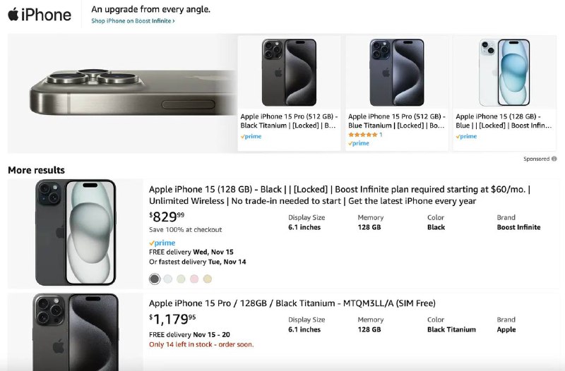 Apple与Amazon达成协议，Amazon 需要在Apple的产品页面和搜索结果中限制竞争品牌的广告根据Insider的报道，苹果与亚马逊达成协议，将竞争对手的广告从iPhone、iPad、MacBook和其他产品的页面上删除