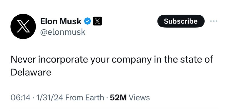 马斯克的Neuralink申请将公司注册地迁至内华达州此前，马斯克在社交媒体平台X上说，永远不要在特拉华州注册公司