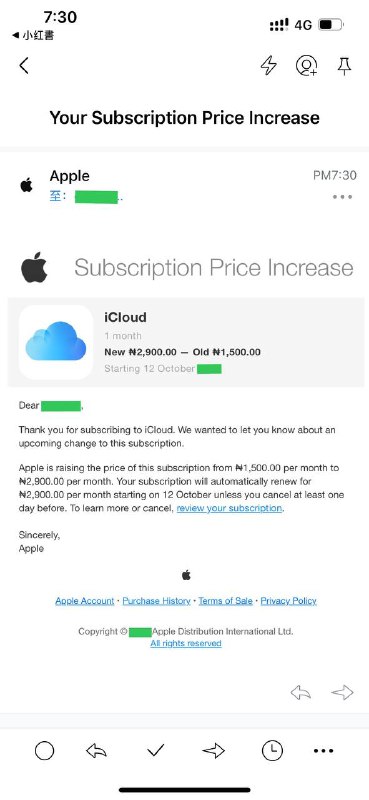 尼日利亚iCloud 涨价，1500➡️2900via 传人🗒 标签: #Apple #尼日利亚📢 频道: @GodlyNews1🤖 投稿: @GodlyNewsBot
