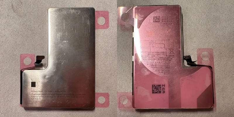 泄漏的iPhone 16 Pro电池揭示了新的金属外壳，以改善散热几周前，一份报告显示苹果一直在开发新的电池技术，以延长其产品的电池寿命