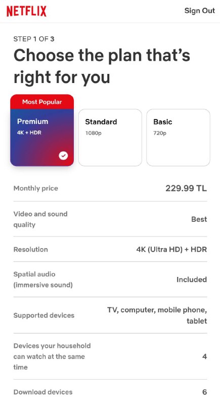 土耳其Netflix时隔四个月再次涨价，premium套餐价格由₺199.99涨至₺229.99，老用户暂未收到邮件通知