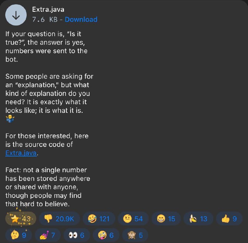 Nekogram 被曝存在窃取电话号码的后门开发者回应称，确实收集了，但是没有存储在任何地方，也没有与任何人分享过.Nekogram是一款第三方Telegram客户端