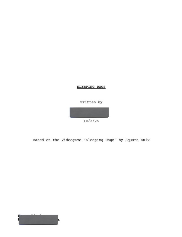 游戏《热血无赖》改编电影剧本草稿已完成演员刘思慕发文表示，热血无赖（Sleeping Dogs）的剧本草稿已完成