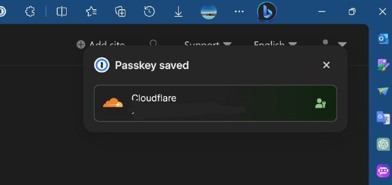 1Password 浏览器插件现已支持 Passkey 功能
