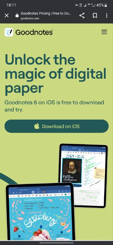 GoodNotes 6 已发布，9.99 USD/yr 或 29.99 USD 买断