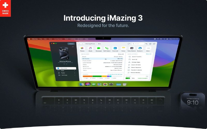 imazing 3 现在推出正式版，全新设计，新增功能，暗黑模式等对于 2020 年 10 月 20 日之后购买的任何许可，可以免费升级至iMazing 3 旧版 iMazing 1 和 2 的许可证可以升级到 iMazing 3，享受五折优惠YouTube 介绍视频🗒 标签: #iMazing📢 频道: @GodlyNews1🤖 投稿: @GodlyNewsBot