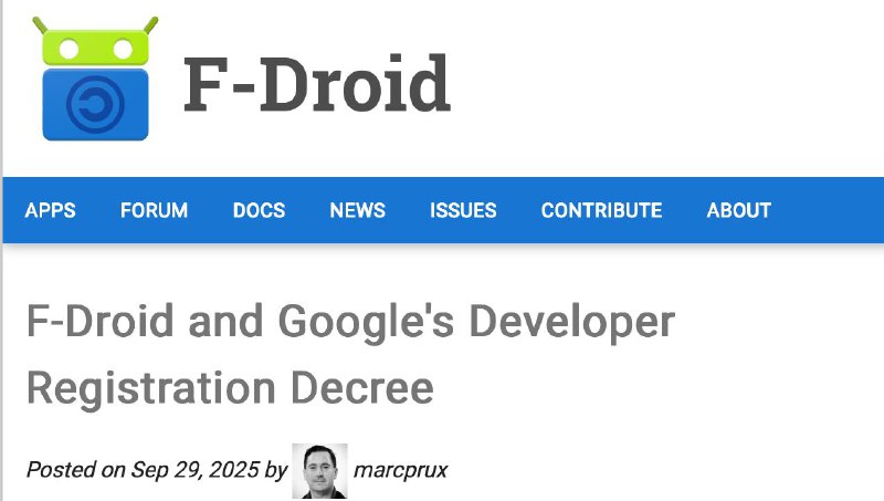 F-Droid称Google的应用验证新措施将扼杀自由开源应用生态Google将于下月启动验证机制试点，预计一年后才会正式封锁未认证应用，首批受影响市场包括巴西、印尼、新加坡和泰国，未来将在2027年前拓展至全球