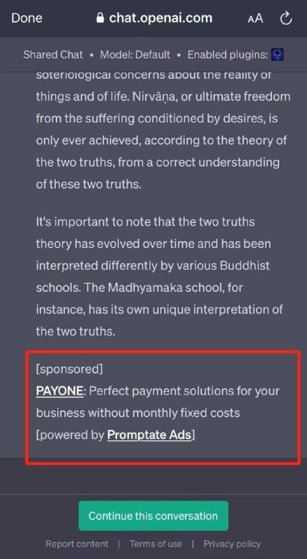 ChatGPT里也有广告了？此前，OpenAI公司给ChatGPT PLUS用户推送了广受期待的插件(plugin)的功能