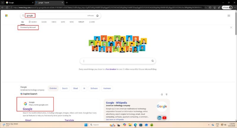 微软Bing引擎仍在伪装成Google引擎这种情况已经持续了将近一年半，微软还花费200万美元(100万现金➕奔驰汽车)试图说服用户继续使用Bing和Edge